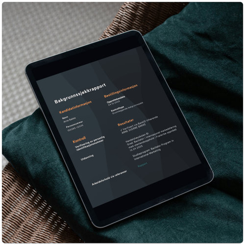 Bakgrunnssjekk med Refapp